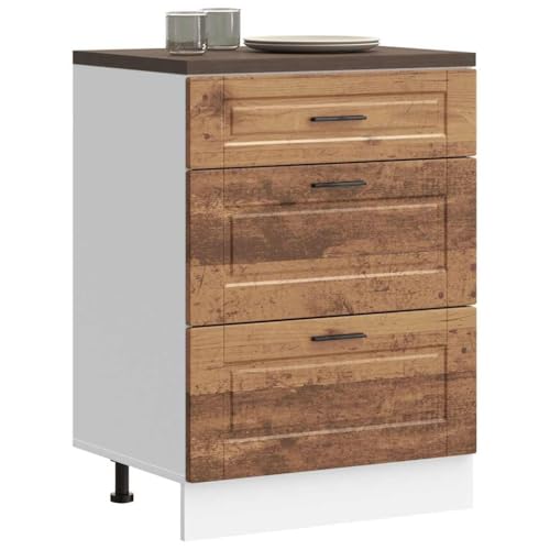 HOMEELIKE K¨¹chenunterschrank Porto Altholz-Optik Holzwerkstoff von HOMEELIKE