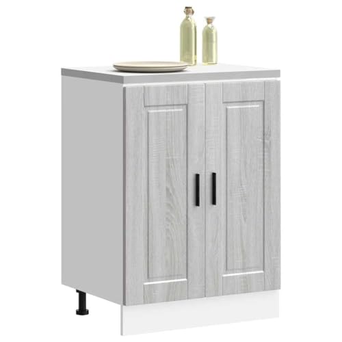 HOMEELIKE K¨¹chenunterschrank Porto Grau Sonoma Holzwerkstoff von HOMEELIKE