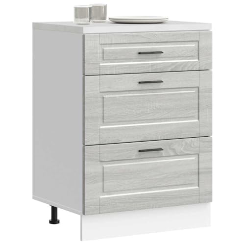 HOMEELIKE K¨¹chenunterschrank Porto Grau Sonoma Holzwerkstoff HOMEELIKE K¨¹chenunterschrank Porto Grau Sonoma Holzwerkstoff von HOMEELIKE