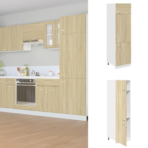 HOMEELIKE K¨¹hlumbauschrank Lyon Sonoma-Eiche 60x57x207 cm Holzwerkstoff HOMEELIKE K¨¹hlumbauschrank Lyon Sonoma-Eiche 60x57x207 cm Holzwerkstoff von HOMEELIKE