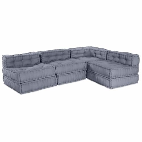 HOMEELIKE Kissen 4 pcs Grau 70 x 70 x 54 cm Polyester von HOMEELIKE