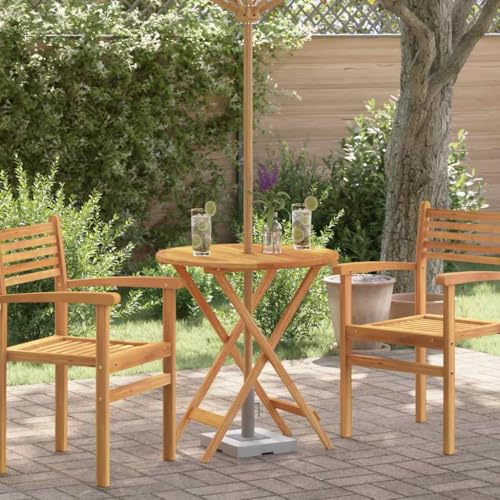 HOMEELIKE Klappbarer Gartentisch ?60x75 cm Massivholz Eukalyptus von HOMEELIKE