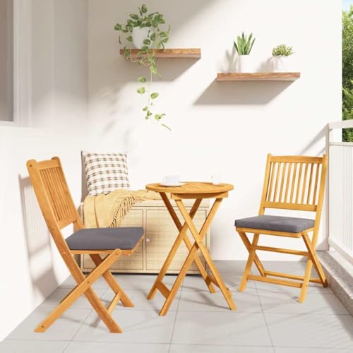 HOMEELIKE Klappstuhl 2 pcs Grau 49 x 57,5 x 92 cm Massivholz Akazie HOMEELIKE Klappstuhl 2 pcs Grau 49 x 57,5 x 92 cm Massivholz Akazie von HOMEELIKE