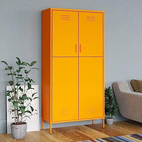 HOMEELIKE Kleiderschrank Senfgelb 90x50x180 cm Stahl HOMEELIKE Kleiderschrank Senfgelb 90x50x180 cm Stahl von HOMEELIKE