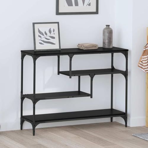 HOMEELIKE Konsolentisch Schwarze Eiche 100 x 30 x 75 cm Holzwerkstoff von HOMEELIKE
