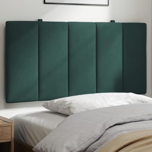 HOMEELIKE Kopfteil-Kissen Hanko Dunkelgr¨¹n 100 cm Samt von HOMEELIKE