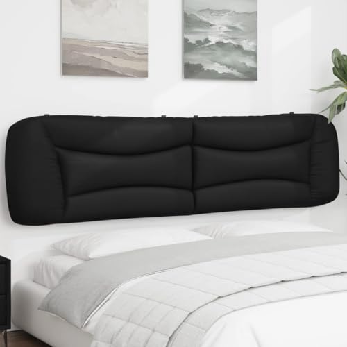 HOMEELIKE Kopfteil-Kissen Hvar Schwarz 200 cm Kunstleder von HOMEELIKE
