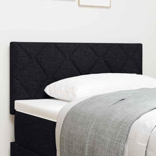 HOMEELIKE Kopfteil mit LED -Streifenleuchten Schwarz 90 cm Stoff von HOMEELIKE
