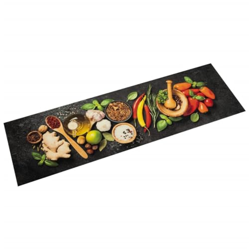 HOMEELIKE Kuechenteppich Waschbar Gewuerze 45x150 cm Samt von HOMEELIKE