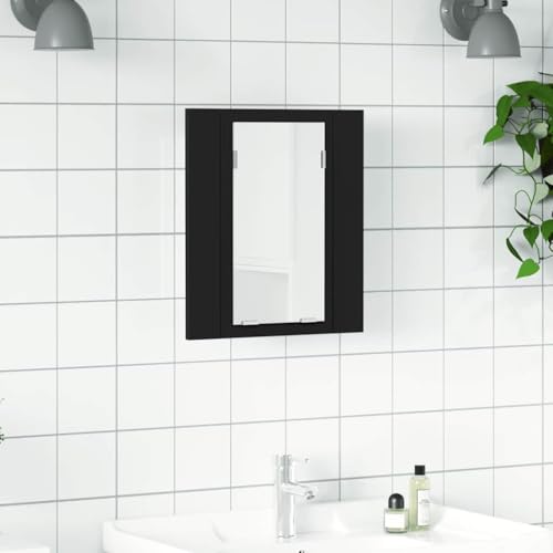 HOMEELIKE LED-Bad-Spiegelschrank Schwarz 40x12x45 cm Acryl von HOMEELIKE