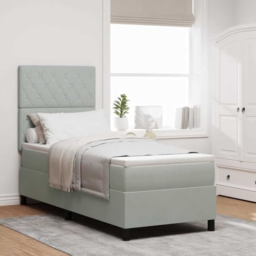 HOMEELIKE LED Boxspringbett mit Matratze Hellgrau 80x200 cm Samt HOMEELIKE LED Boxspringbett mit Matratze Hellgrau 80x200 cm Samt von HOMEELIKE