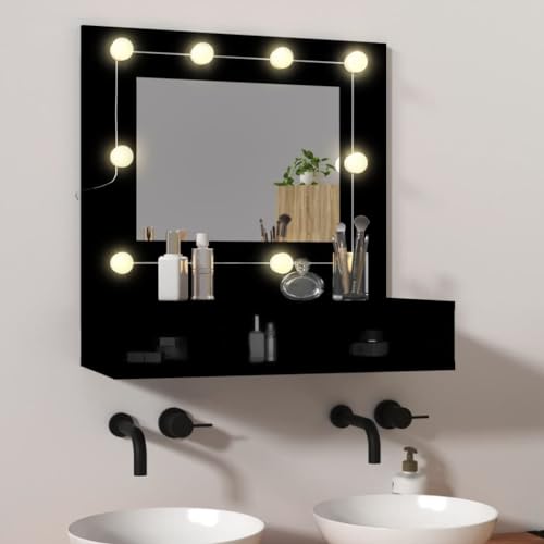 HOMEELIKE LED Spiegelschrank mit USB Anschluss Stauraum F?Cher von HOMEELIKE