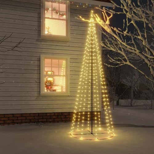 HOMEELIKE LED-Weihnachtsbaum Kegelform Warmweiss 310 LEDs 100x300 cm von HOMEELIKE
