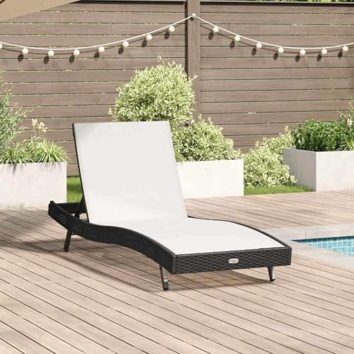 HOMEELIKE Liegestuhl 1-Person Schwarz und Weiss 70 x 197 x 82 cm HOMEELIKE Liegestuhl 1-Person Schwarz und Weiss 70 x 197 x 82 cm von HOMEELIKE