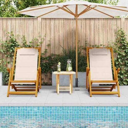HOMEELIKE Liegestuhl 2 pcs Braun 61.5 x 123 x 82cm Massivholz Akazie HOMEELIKE Liegestuhl 2 pcs Braun 61.5 x 123 x 82cm Massivholz Akazie von HOMEELIKE