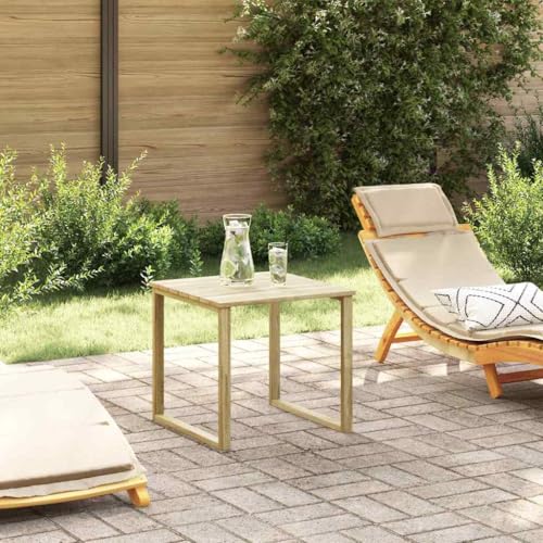 HOMEELIKE Liegestuhl Tisch Braun 50.5 x 50.5 x 46 cm von HOMEELIKE