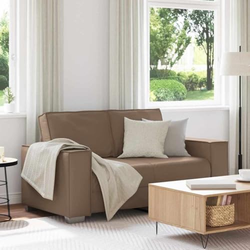 HOMEELIKE Loveseat Sofa 120 cm mit Kissen Cappuccino Kunstleder HOMEELIKE Loveseat Sofa 120 cm mit Kissen Cappuccino Kunstleder von HOMEELIKE