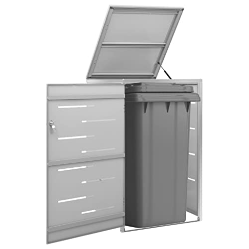 HOMEELIKE M¨¹lltonnenbox f¨¹r 1 Tonne 69x77,5x112,5 cm Edelstahl von HOMEELIKE