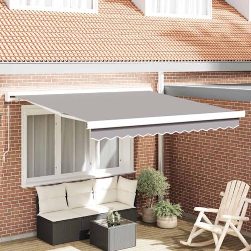 HOMEELIKE Manuelle, einziehbare Markise in Hellgrau, 350 x 250 cm HOMEELIKE Manuelle, einziehbare Markise in Hellgrau, 350 x 250 cm von HOMEELIKE