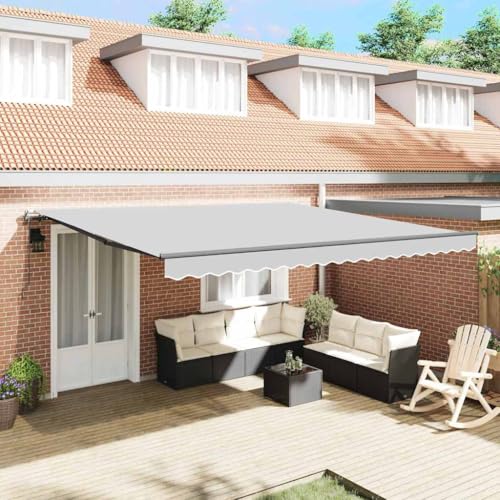 HOMEELIKE Markise Anthrazit 4,5 ¡Á 3,5 m Metall von HOMEELIKE