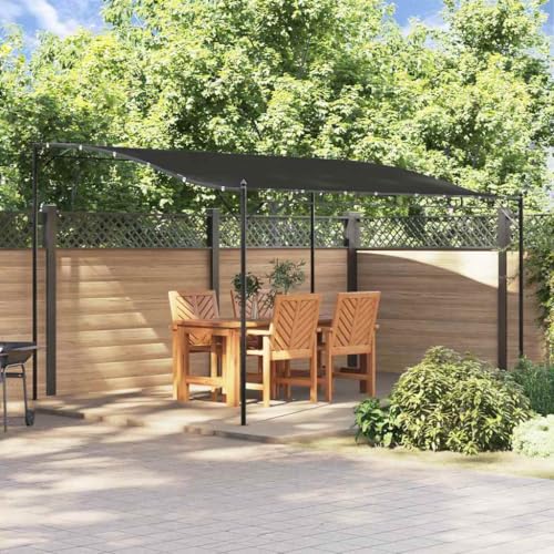 HOMEELIKE Markise Anthrazit 4x3 m 180 g/m2 Stoff und Stahl von HOMEELIKE