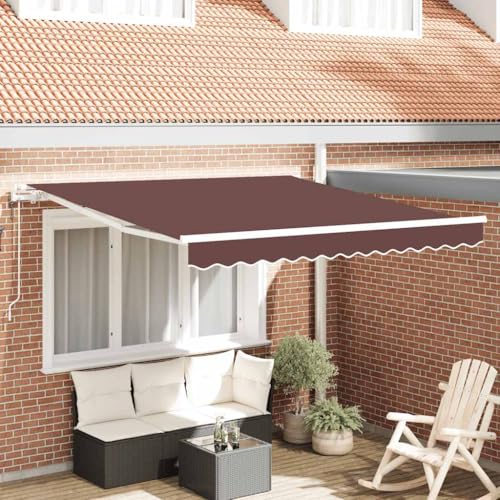 HOMEELIKE Markise Automatisch Braun 300x250 cm von HOMEELIKE