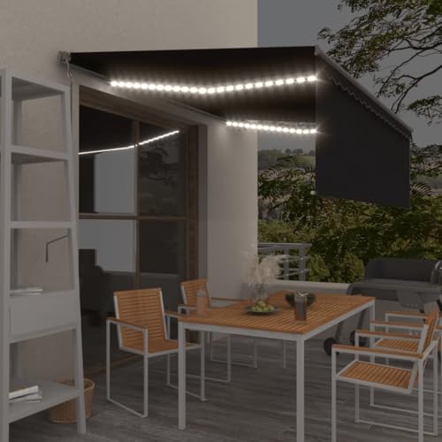 HOMEELIKE Markise Automatisch mit Rollo LED Windsensor 4x3m Anthrazit HOMEELIKE Markise Automatisch mit Rollo LED Windsensor 4x3m Anthrazit von HOMEELIKE