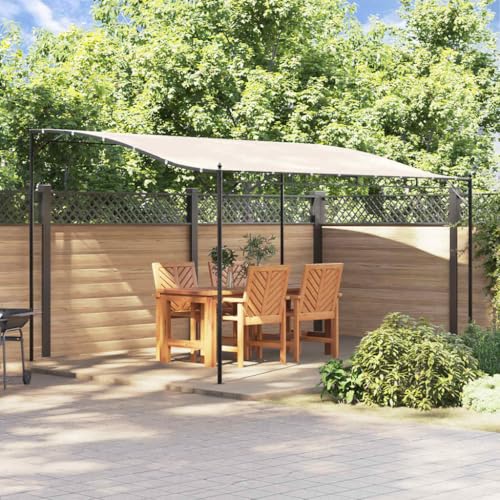 HOMEELIKE Markise Creme 4x3 m 180 g/m2 Stoff und Stahl von HOMEELIKE