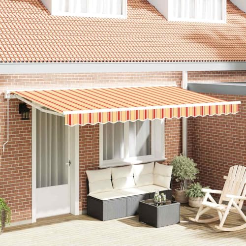 HOMEELIKE Markisen-Ersatzstoff Mehrfarbig 400 x 200 cm Segeltuch von HOMEELIKE