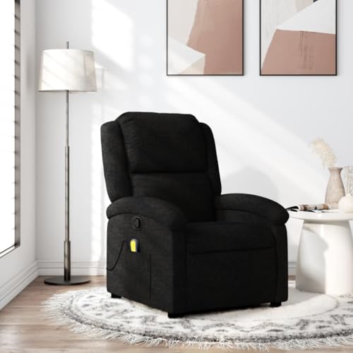 HOMEELIKE Massage-Relaxsessel, schwarzer Stoff von HOMEELIKE
