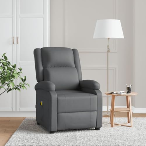 HOMEELIKE Massagesessel Anthrazit Kunstleder von HOMEELIKE