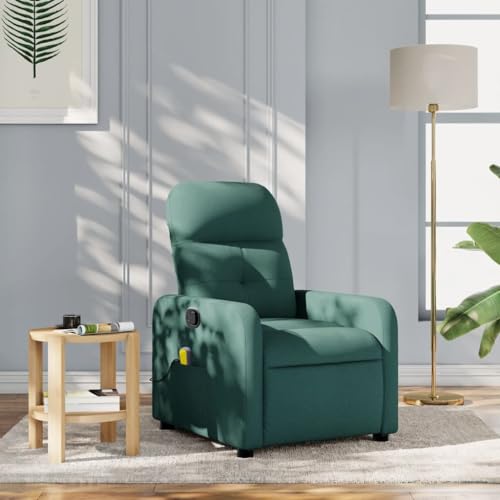 HOMEELIKE Massagesessel Dunkelgr¨¹n Stoff von HOMEELIKE
