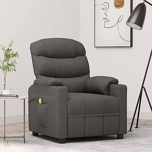 HOMEELIKE Massagesessel Dunkelgrau Stoff von HOMEELIKE