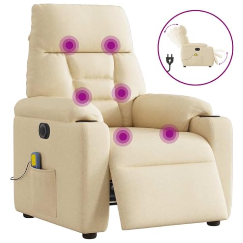 HOMEELIKE Massagesessel Elektrisch Creme Stoff HOMEELIKE Massagesessel Elektrisch Creme Stoff von HOMEELIKE