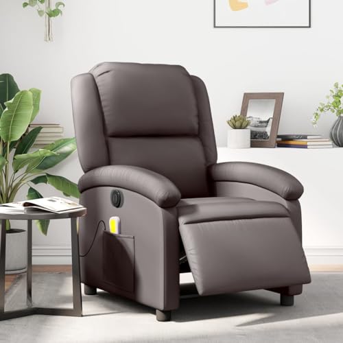 HOMEELIKE Massagesessel Elektrisch Dunkelbraun Echtleder HOMEELIKE Massagesessel Elektrisch Dunkelbraun Echtleder von HOMEELIKE