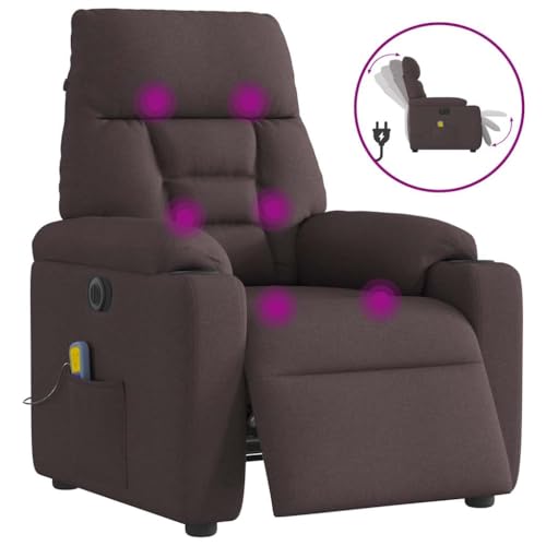 HOMEELIKE Massagesessel Elektrisch Dunkelbraun Stoff HOMEELIKE Massagesessel Elektrisch Dunkelbraun Stoff von HOMEELIKE