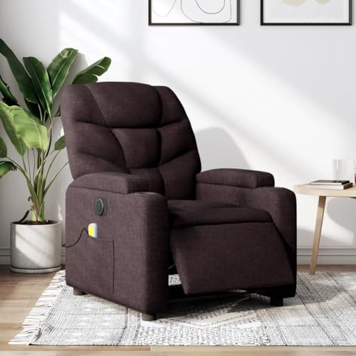 HOMEELIKE Massagesessel Elektrisch Dunkelbraun Stoff HOMEELIKE Massagesessel Elektrisch Dunkelbraun Stoff von HOMEELIKE
