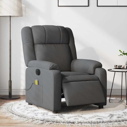 HOMEELIKE Massagesessel Elektrisch Dunkelgrau Stoff HOMEELIKE Massagesessel Elektrisch Dunkelgrau Stoff von HOMEELIKE