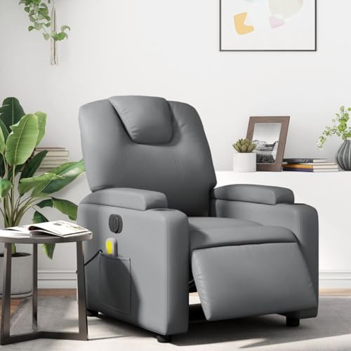 HOMEELIKE Massagesessel Elektrisch Grau Kunstleder HOMEELIKE Massagesessel Elektrisch Grau Kunstleder von HOMEELIKE