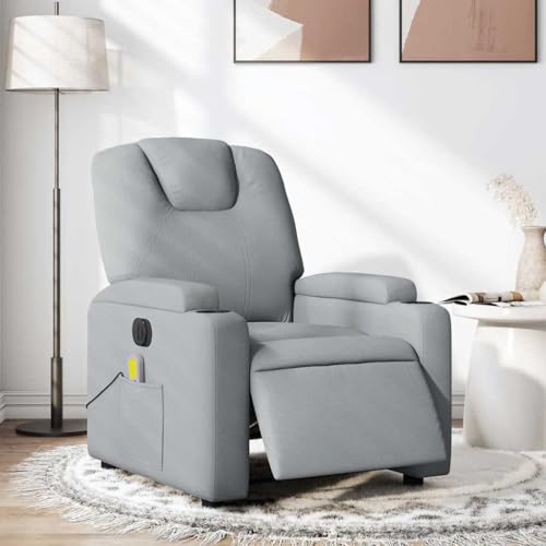 HOMEELIKE Massagesessel Elektrisch Hellgrau Stoff HOMEELIKE Massagesessel Elektrisch Hellgrau Stoff von HOMEELIKE