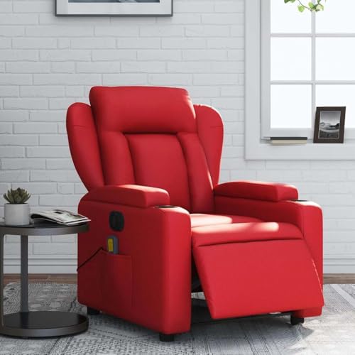 HOMEELIKE Massagesessel Elektrisch Rot Kunstleder HOMEELIKE Massagesessel Elektrisch Rot Kunstleder von HOMEELIKE