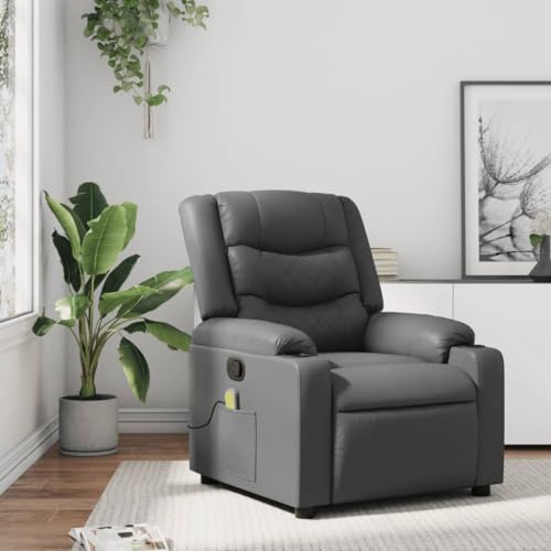 HOMEELIKE Massagesessel Grau Kunstleder HOMEELIKE Massagesessel Grau Kunstleder von HOMEELIKE