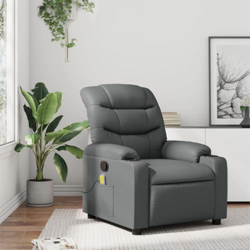 HOMEELIKE Massagesessel Relaxsessel Grau Kunstleder von HOMEELIKE