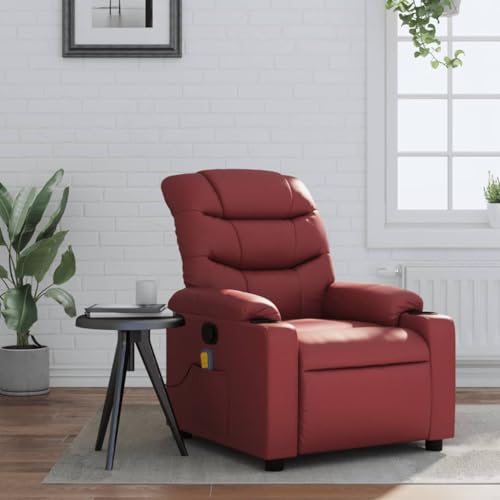 HOMEELIKE Massagesessel Weinrot Kunstleder HOMEELIKE Massagesessel Weinrot Kunstleder von HOMEELIKE
