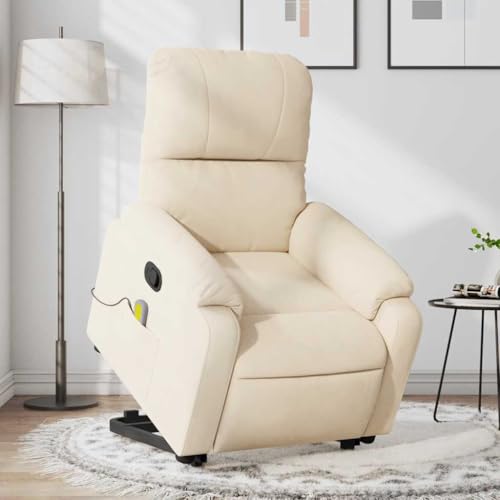 HOMEELIKE Massagesessel mit Aufstehhilfe Beige Mikrofasergewebe HOMEELIKE Massagesessel mit Aufstehhilfe Beige Mikrofasergewebe von HOMEELIKE