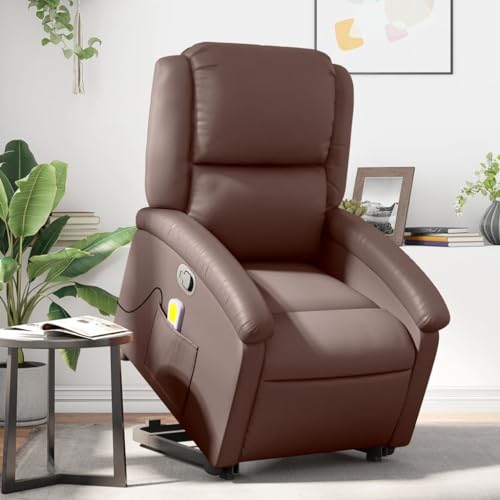 HOMEELIKE Massagesessel mit Aufstehhilfe Braun Kunstleder HOMEELIKE Massagesessel mit Aufstehhilfe Braun Kunstleder von HOMEELIKE