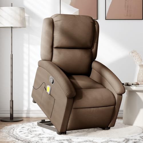 HOMEELIKE Massagesessel mit Aufstehhilfe Braun Stoff HOMEELIKE Massagesessel mit Aufstehhilfe Braun Stoff von HOMEELIKE