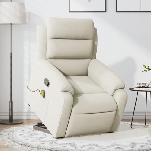 HOMEELIKE Massagesessel mit Aufstehhilfe Creme Samt HOMEELIKE Massagesessel mit Aufstehhilfe Creme Samt von HOMEELIKE