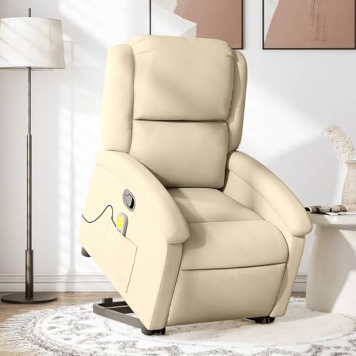 HOMEELIKE Massagesessel mit Aufstehhilfe Creme Stoff HOMEELIKE Massagesessel mit Aufstehhilfe Creme Stoff von HOMEELIKE