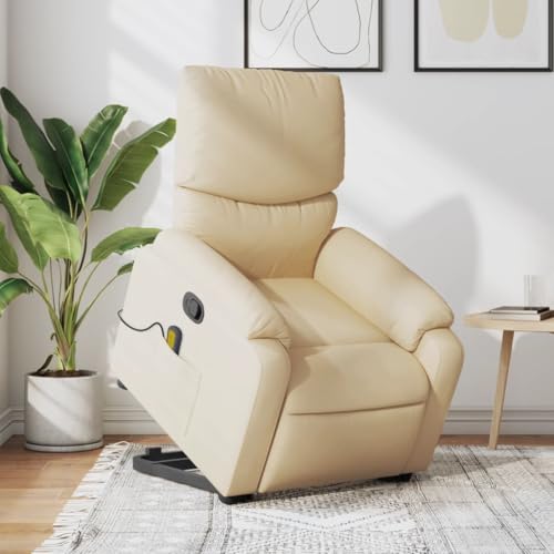 HOMEELIKE Massagesessel mit Aufstehhilfe Creme Stoff HOMEELIKE Massagesessel mit Aufstehhilfe Creme Stoff von HOMEELIKE